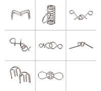 Lot de 8 anneaux de puzzle en métal, test de QI, jeu de logique d'esprit, jeu de puzzle en fil métallique pour adultes et enfants