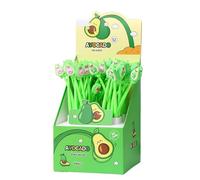 Lot de 8 articles de papeterie en gel doux à bascule pour modelage de fruits - Avocat vert clair