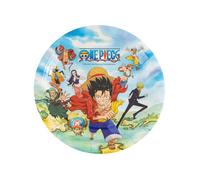 Chaks Assiettes en carton One Piece 23 cm Lot de 8 Multicolore