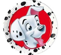 Lot de 8 Assiettes en Carton de fête à Motif 101 dalmatiens de Disney, 20 cm