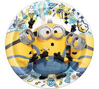 Lot de 8 assiettes rondes Minions de Moi, moche et méchant