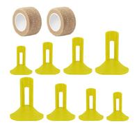 Lot de 8 Attelles pour Pattes de Poulet, Bandes pour Pattes de Poulet, Support pour Blessure au Pied, Orthèses pour Volaille avec 2 Rouleaux de Sangles pour les Fermes, les Poulaillers (4 Tailles)