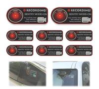 Lot de 8 Autocollants Caméra de Surveillance pour Voiture - Signalisation Sécurité Dissuasive - Alarme et Vidéoprotection pour Taxi, Camion et Bus - Adhésif Résistant aux Intempéries et UV