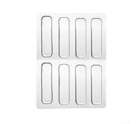 Lot de 8 autocollants de porte anti-collision en silicone transparent, réduction du bruit, protection murale (35 x 10 x 2 mm)