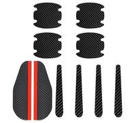 Lot de 8 autocollants de protection pour poignées de portière de voiture, 2 protections contre la pluie pour rétroviseurs, autocollants pour poignée de porte extérieure, protection anti-rayures pour