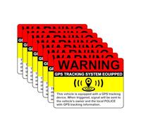 Lot de 8 autocollants de suivi GPS pour voitures - Autocollants double face en vinyle antivol visibles, 6,3 x 8,9 cm, autocollants de fenêtre résistants aux intempéries, résistants aux UV, faciles à