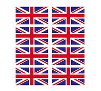 Lot de 8 autocollants en vinyle brillant Motif drapeau du Royaume-Uni pour casque de moto #0064 (2,5 cm de haut x 4,6 cm de large)