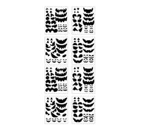 Lot de 8 autocollants noirs citrouille expressions autocollants Halloween autocollants décoratifs autocollants autocollants