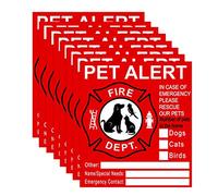 Lot de 8 autocollants pour animaux de compagnie - Lot de 8 autocollants de sécurité incendie pour animaux de compagnie - Sauvez nos animaux de compagnie en cas d'urgence incendie, les pompiers verront