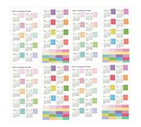 Lot de 8 autocollants pour calendrier mensuel 2026, onglets de calendrier autocollants, étiquettes intercalaires à code couleur, mini planificateur annuel annuel de 12 mois, pour journal, cahiers