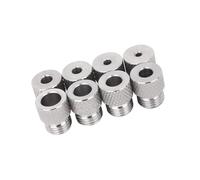 Lot de 8 bagues de forage industrielles en acier inoxydable avec surfaces de préhension roulées de 3 à 10 mm de diamètre intérieur pour une fixation sûre Guide de perçage fileté