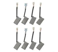 Lot de 8 balais de carbone conçus pour s'adapter à une gamme d'outils électriques ; compatibilité avec scie circulaire et scie à onglets A01, A02