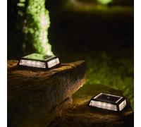 Lot de 8 balise solaires carrées noir quadry