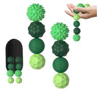 Lot de 8 balles d'acupression anti-stress magnétiques avec boîte de rangement magnétique Toy Silent Ball pour soulager le stress, pour les personnes atteintes d'adhérences d'autisme (vert)