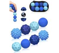 Lot de 8 balles magnétiques Fidget Toys - En silicone - Anti-stress - Anti-stress - Pour enfants et adultes - TDAH - Bleu