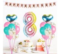 Lot de 8 ballons colorés