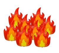 Lot de 8 ballons de fête sur le thème des camions de pompiers, 83,8 cm, jaune et rouge, décorations en feuille d'aluminium pour célébrations d'anniversaire pompiers