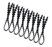 Lot de 8 bandeaux extensibles noirs tendance à double crochet pour cheveux durables pour différentes coiffures et occasions
