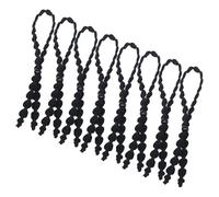 Lot de 8 bandeaux extensibles noirs tendance à double crochet pour cheveux durables pour différentes coiffures et occasions