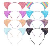 Lot de 8 bandeaux souris pour filles et femmes - Cheveux scintillants - En métal brillant - Accessoires pour cheveux pour un port et une décoration quotidiens - Bleu - Taille unique