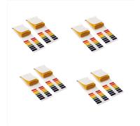 Lot de 8 bandelettes de papier pH (1-14) pour tester le pH de l'eau, des cosmétiques et du sol, avec carte de contrôle.