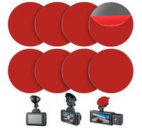 Lot de 8 bandes adhésives double face résistantes à la chaleur pour pare-brise, support de caméra GPS (rond, 55 mm)