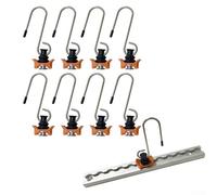 Lot de 8 bandes de fixation à une extrémité pour rail d'avion jusqu'à 50 kg