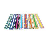 Lot de 8 bandes de lecture guidées de dessin animé pour enfants, étudiants, textes colorés, kit d'outils précoces, lecteur de mise au point des doigts, anneaux surligneurs pour enfants dyslexiques