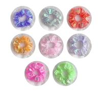 Lot de 8 bandes lumineuses colorées pour cheveux avec 3 effets - Contrôle en un clic - Parfait pour les festivals - Mélange de couleurs