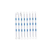 Lot de 8 barres de cônes rétractables - Barrières de signalisation portables haute visibilité for événements, travaux routiers et salles de sport(Blue-white)