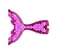 Lot de 8 barrettes à cheveux en forme de sirène scintillantes - Jolies épingles à cheveux à paillettes - Accessoires pour femmes et filles - Rouge rose