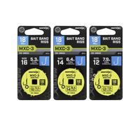 Lot de 8 bas de lignes sans ardillon Matrix MXC-3 Band Noir 0,18 mm