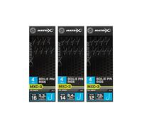 Lot de 8 bas de lignes sans ardillon Matrix MXC-3 Boilie Pin Noir 0,2 mm