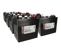 Lot de 8 batteries d'entraînement à cycle profond 6 V 225 Ah de qualité supérieure - Alimentation fiable pour plates-formes de travail, machines de nettoyage et plus encore