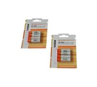 Lot de 8 batteries vhbw AAA, Micro, R3, HR03 800mAh pour téléphone fixe Panasonic KX-TG6723, KX-TG6724, KX-TG8051