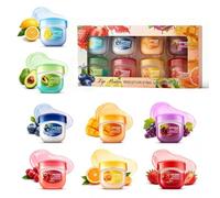 Lot de 8 Baumes à Lèvres, Baume à Lèvres Fruité Hydratant, Lip Sleeping Mask Soin des Lèvres Sec et Gercées, Lisse & Protège