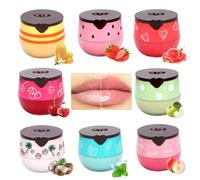 Lot de 8 baumes à lèvres Bee Balm - Baume à lèvres Honey Balm - Gloss - Masque à lèvres hydratant - Soin des lèvres avec couleur - Cadeaux pour adolescentes - Design mignon de pot de miel