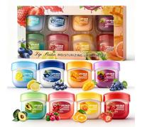 Lot De 8 Baumes à LèVres Hydratants,Baume A Levre,Lip Balm,Soin Nourrissant Pour LèVres SèChes, Baume Hydratant & Masque De Nuit, Hydratation Intense Et RéParation Des Lip Care