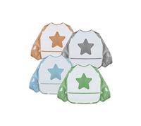 Lot de 8 bavoirs pour bébé imperméables - Manches longues - Monsieur Bébé Multicolore G