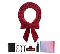 Lot de 8 bigoudis sans chaleur en velours doux pour un usage quotidien/fête Rouge