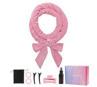 Lot de 8 bigoudis sans chaleur en velours doux pour un usage quotidien/fête - Style maison facile à faire soi-même (rose)