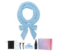 Lot de 8 bigoudis sans chaleur en velours doux pour un usage quotidien/fête - Style maison facile à faire soi-même - Bleu