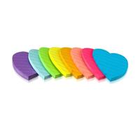 Lot de 8 bloc-notes colorés doublés en forme de cœur multifonction en forme de cœur