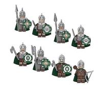 Lot de 8 blocs de construction pour figurines de soldats, Roi Rohan et Chevaliers des Anneaux [HK]