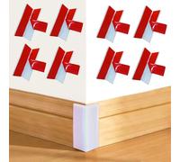 Lot de 8 blocs de protection autocollants pour plinthe blanche en caoutchouc épais pour protéger les coins des bébés