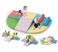 Lot de 8 blocs d'escalade en mousse souple pour bébé - Antidérapants, imperméables et faciles d'entretien - Blocs d'escalade pour bébé (8p - Macaron)