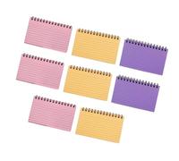 Lot de 8 blocs-notes à spirale colorés lignés - 12,7 x 7,6 cm - 50 feuilles/bloc-notes faciles à enlever