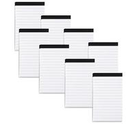 Lot de 8 blocs-notes A7 lignés - Petit format - 30 feuilles par bloc - 80 g - Mini bloc-notes de rechange - Pour travail, étude, bureau, maison, école, mémo