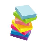 Lot de 8 blocs-notes adhésifs esthétiques colorés pour employés de bureau - Fournitures scolaires et de bureau