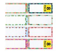Lot de 8 blocs-notes magnétiques pour liste de courses, notes d'écriture et de réfrigérateur, pour la maison, le bureau et l'école